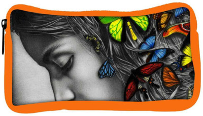 

Snoogg Eco Friendly Canvas Butterfly Girl Student Pen Pencil Case Coin Purse Pouch Cosmetic Makeup Bag (ORANGE) Pouch(Multicolor)