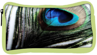 

Snoogg Eco Friendly Canvas Peacock Feather Background Student Pen Pencil Case Coin Purse Pouch Cosmetic Makeup Bag (GREEN) Pouch(Multicolor)