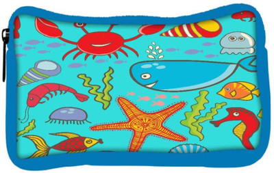 

Snoogg Eco Friendly Canvas Colorful Fishes Designer Student Pen Pencil Case Coin Purse Pouch Cosmetic Makeup Bag (BLUE) Pouch(Multicolor)