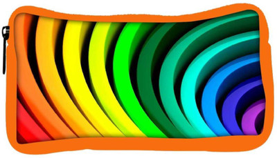 

Snoogg Eco Friendly Canvas Multiple Colors Strips Designer Student Pen Pencil Case Coin Purse Pouch Cosmetic Makeup Bag (ORANGE) Pouch(Multicolor)