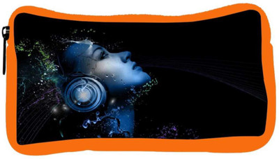 

Snoogg Eco Friendly Canvas Light Headphones Designer Student Pen Pencil Case Coin Purse Pouch Cosmetic Makeup Bag (ORANGE) Pouch(Multicolor)