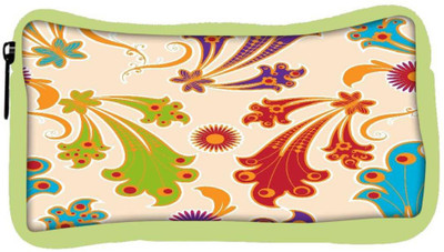

Snoogg Eco Friendly Canvas Colorful Layered Flowers Designer Student Pen Pencil Case Coin Purse Pouch Cosmetic Makeup Bag (GREEN) Pouch(Multicolor)