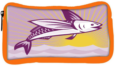 

Snoogg Eco Friendly Canvas Flying Fish At Sea Ocean Square Retro Student Pen Pencil Case Coin Purse Pouch Cosmetic Makeup Bag (ORANGE) Pouch(Multicolor)