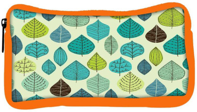 

Snoogg Eco Friendly Canvas Blue Leaves Designer Student Pen Pencil Case Coin Purse Pouch Cosmetic Makeup Bag (ORANGE) Pouch(Multicolor)