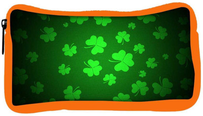 

Snoogg Eco Friendly Canvas Clovers Holiday Designer Student Pen Pencil Case Coin Purse Pouch Cosmetic Makeup Bag (ORANGE) Pouch(Multicolor)