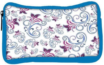 

Snoogg Eco Friendly Canvas Abstract White Pattern Designer Student Pen Pencil Case Coin Purse Pouch Cosmetic Makeup Bag (BLUE) Pouch(Multicolor)
