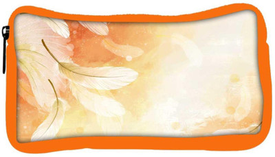 

Snoogg Eco Friendly Canvas White Feathers Designer Student Pen Pencil Case Coin Purse Pouch Cosmetic Makeup Bag (ORANGE) Pouch(Multicolor)