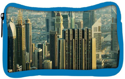 

Snoogg Eco Friendly Canvas Developed City Designer Student Pen Pencil Case Coin Purse Pouch Cosmetic Makeup Bag (BLUE) Pouch(Multicolor)
