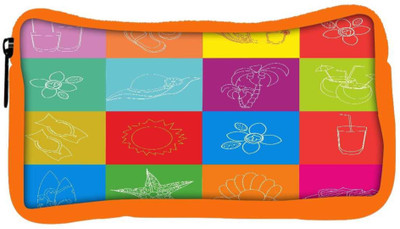 

Snoogg Eco Friendly Canvas Abstract Summer Background Student Pen Pencil Case Coin Purse Pouch Cosmetic Makeup Bag (ORANGE) Pouch(Multicolor)