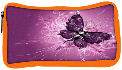 

Snoogg Eco Friendly Canvas Butterfly Graphic Purple Student Pen Pencil Case Coin Purse Pouch Cosmetic Makeup Bag (ORANGE) Pouch(Multicolor)