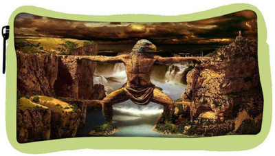 

Snoogg Eco Friendly Canvas Mountain Man Designer Student Pen Pencil Case Coin Purse Pouch Cosmetic Makeup Bag (GREEN) Pouch(Multicolor)