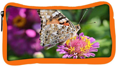 

Snoogg Eco Friendly Canvas Multicolor Butterfly In Pink Flower Designer Student Pen Pencil Case Coin Purse Pouch Cosmetic Makeup Bag (ORANGE) Pouch(Multicolor)