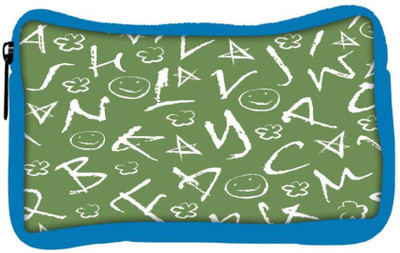 

Snoogg Eco Friendly Canvas Chalk Alphabets Designer Student Pen Pencil Case Coin Purse Pouch Cosmetic Makeup Bag (BLUE) Pouch(Multicolor)