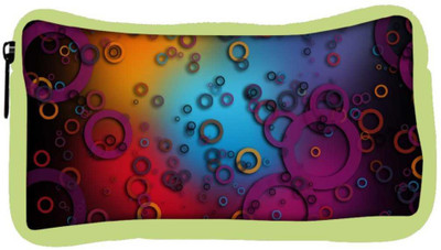 

Snoogg Eco Friendly Canvas Colorful Rings Designer Student Pen Pencil Case Coin Purse Pouch Cosmetic Makeup Bag (GREEN) Pouch(Multicolor)