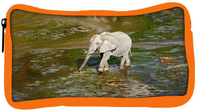 

Snoogg Eco Friendly Canvas Elephant At Night Designer Student Pen Pencil Case Coin Purse Pouch Cosmetic Makeup Bag (ORANGE) Pouch(Multicolor)
