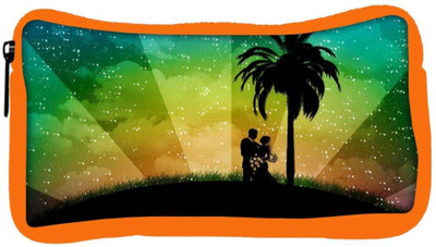 

Snoogg Eco Friendly Canvas Couple Designer Student Pen Pencil Case Coin Purse Pouch Cosmetic Makeup Bag (ORANGE) Pouch(Multicolor)