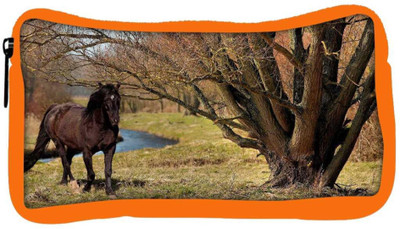 

Snoogg Eco Friendly Canvas Black Horse And Tree Designer Student Pen Pencil Case Coin Purse Pouch Cosmetic Makeup Bag (ORANGE) Pouch(Multicolor)