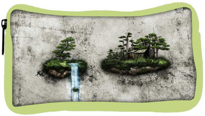

Snoogg Eco Friendly Canvas Water Pouring Designer Student Pen Pencil Case Coin Purse Pouch Cosmetic Makeup Bag (GREEN) Pouch(Multicolor)