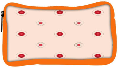 

Snoogg Eco Friendly Canvas Red Spots Cream Designer Student Pen Pencil Case Coin Purse Pouch Cosmetic Makeup Bag (ORANGE) Pouch(Multicolor)