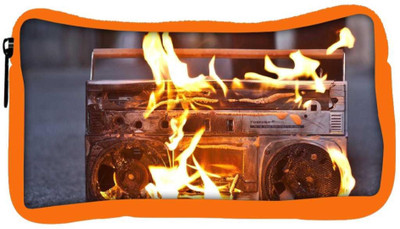 

Snoogg Eco Friendly Canvas Boombox In Fire Photography Designer Student Pen Pencil Case Coin Purse Pouch Cosmetic Makeup Bag (ORANGE) Pouch(Multicolor)