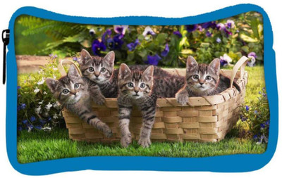 

Snoogg Eco Friendly Canvas Cats In Baskets Designer Student Pen Pencil Case Coin Purse Pouch Cosmetic Makeup Bag (BLUE) Pouch(Multicolor)