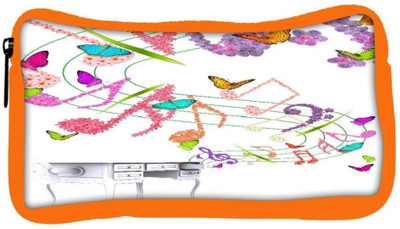 

Snoogg Eco Friendly Canvas Floral Background Student Pen Pencil Case Coin Purse Pouch Cosmetic Makeup Bag (ORANGE) Pouch(Multicolor)