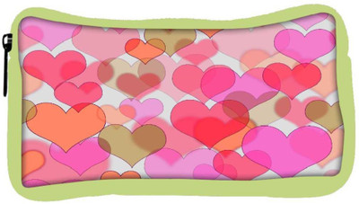 

Snoogg Eco Friendly Canvas Light Color Hearts Designer Student Pen Pencil Case Coin Purse Pouch Cosmetic Makeup Bag (GREEN) Pouch(Multicolor)