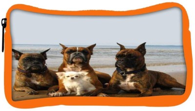 

Snoogg Eco Friendly Canvas Dog'S Make Friends Student Pen Pencil Case Coin Purse Pouch Cosmetic Makeup Bag (ORANGE) Pouch(Multicolor)