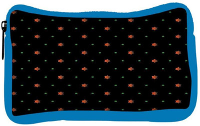 

Snoogg Eco Friendly Canvas Orange Stars Black Pattern Designer Student Pen Pencil Case Coin Purse Pouch Cosmetic Makeup Bag (BLUE) Pouch(Multicolor)