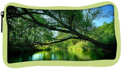 

Snoogg Eco Friendly Canvas Forest Lake Designer Student Pen Pencil Case Coin Purse Pouch Cosmetic Makeup Bag (GREEN) Pouch(Multicolor)