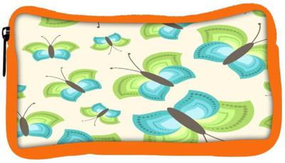 

Snoogg Eco Friendly Canvas Blue Green Butterfly Designer Student Pen Pencil Case Coin Purse Pouch Cosmetic Makeup Bag (ORANGE) Pouch(Multicolor)