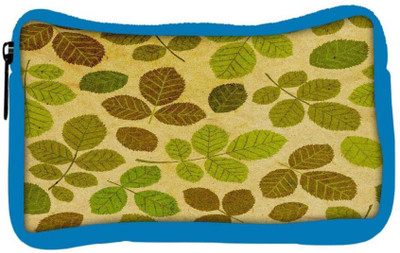 

Snoogg Eco Friendly Canvas Green Leaves Pattern Designer Student Pen Pencil Case Coin Purse Pouch Cosmetic Makeup Bag (BLUE) Pouch(Multicolor)