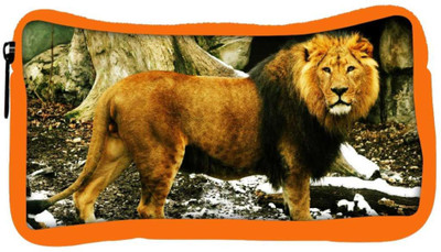 

Snoogg Eco Friendly Canvas Lion Designer Student Pen Pencil Case Coin Purse Pouch Cosmetic Makeup Bag (ORANGE) Pouch(Multicolor)