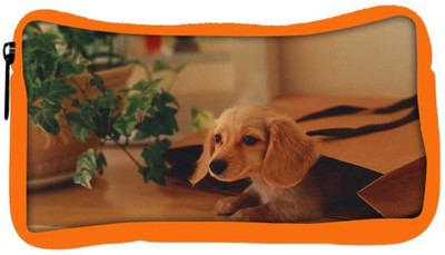 

Snoogg Eco Friendly Canvas Small Dog In A Bag Designer Student Pen Pencil Case Coin Purse Pouch Cosmetic Makeup Bag (ORANGE) Pouch(Multicolor)