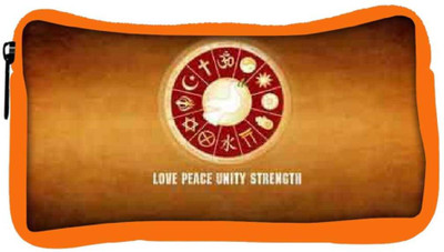 

Snoogg Eco Friendly Canvas Love Peace Unity Strength Designer Student Pen Pencil Case Coin Purse Pouch Cosmetic Makeup Bag (ORANGE) Pouch(Multicolor)