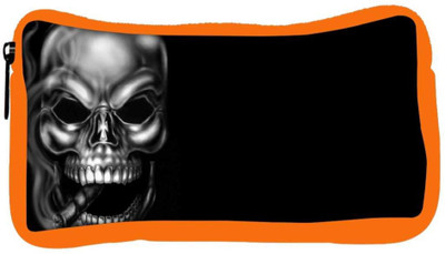 

Snoogg Eco Friendly Canvas Smoking Skull Designer Student Pen Pencil Case Coin Purse Pouch Cosmetic Makeup Bag (ORANGE) Pouch(Multicolor)