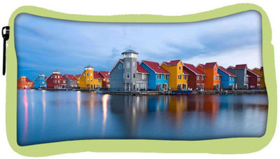 

Snoogg Eco Friendly Canvas Colorful Houses By The Lake World Designer Student Pen Pencil Case Coin Purse Pouch Cosmetic Makeup Bag (GREEN) Pouch(Multicolor)