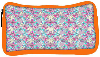 

Snoogg Eco Friendly Canvas Flower Pattern Student Pen Pencil Case Coin Purse Pouch Cosmetic Makeup Bag (ORANGE) Pouch(Multicolor)