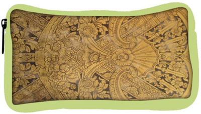 

Snoogg Eco Friendly Canvas Abstract Golden Design Designer Student Pen Pencil Case Coin Purse Pouch Cosmetic Makeup Bag (GREEN) Pouch(Multicolor)