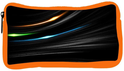

Snoogg Eco Friendly Canvas Multicolor Light In Black Background Designer Student Pen Pencil Case Coin Purse Pouch Cosmetic Makeup Bag (ORANGE) Pouch(Multicolor)