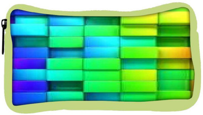 

Snoogg Eco Friendly Canvas Colorful Blocks Designer Student Pen Pencil Case Coin Purse Pouch Cosmetic Makeup Bag (GREEN) Pouch(Multicolor)