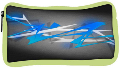 

Snoogg Eco Friendly Canvas Blue Spiky Abstract Background Student Pen Pencil Case Coin Purse Pouch Cosmetic Makeup Bag (GREEN) Pouch(Multicolor)