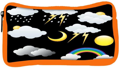 

Snoogg Eco Friendly Canvas Weather Icons Vectors Student Pen Pencil Case Coin Purse Pouch Cosmetic Makeup Bag (ORANGE) Pouch(Multicolor)