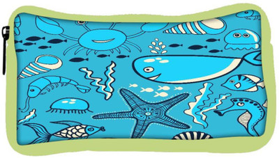

Snoogg Eco Friendly Canvas Neon Fish Water Color Designer Student Pen Pencil Case Coin Purse Pouch Cosmetic Makeup Bag (GREEN) Pouch(Multicolor)