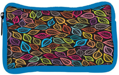 

Snoogg Eco Friendly Canvas Multicolor Leaves Designer Student Pen Pencil Case Coin Purse Pouch Cosmetic Makeup Bag (BLUE) Pouch(Multicolor)
