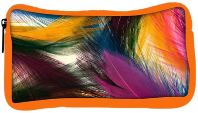 

Snoogg Eco Friendly Canvas Plumas Coloridas Designer Student Pen Pencil Case Coin Purse Pouch Cosmetic Makeup Bag (ORANGE) Pouch(Multicolor)