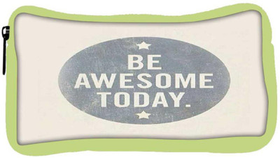 

Snoogg Eco Friendly Canvas Be Awesome Today Student Pen Pencil Case Coin Purse Pouch Cosmetic Makeup Bag (GREEN) Pouch(Multicolor)