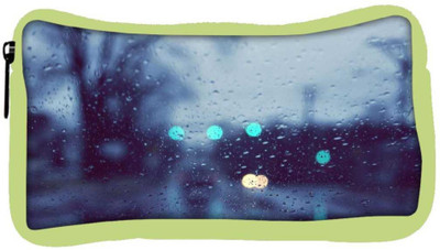 

Snoogg Eco Friendly Canvas Water Drops On The Window Designer Student Pen Pencil Case Coin Purse Pouch Cosmetic Makeup Bag (GREEN) Pouch(Multicolor)