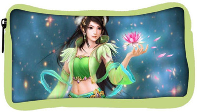 

Snoogg Eco Friendly Canvas Fantasy Girl Designer Student Pen Pencil Case Coin Purse Pouch Cosmetic Makeup Bag (GREEN) Pouch(Multicolor)