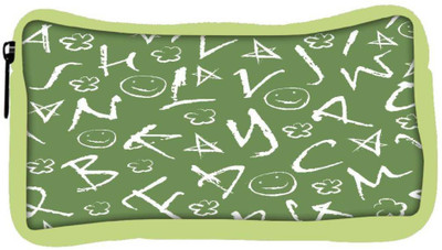 

Snoogg Eco Friendly Canvas Chalk Alphabets Designer Student Pen Pencil Case Coin Purse Pouch Cosmetic Makeup Bag (GREEN) Pouch(Multicolor)